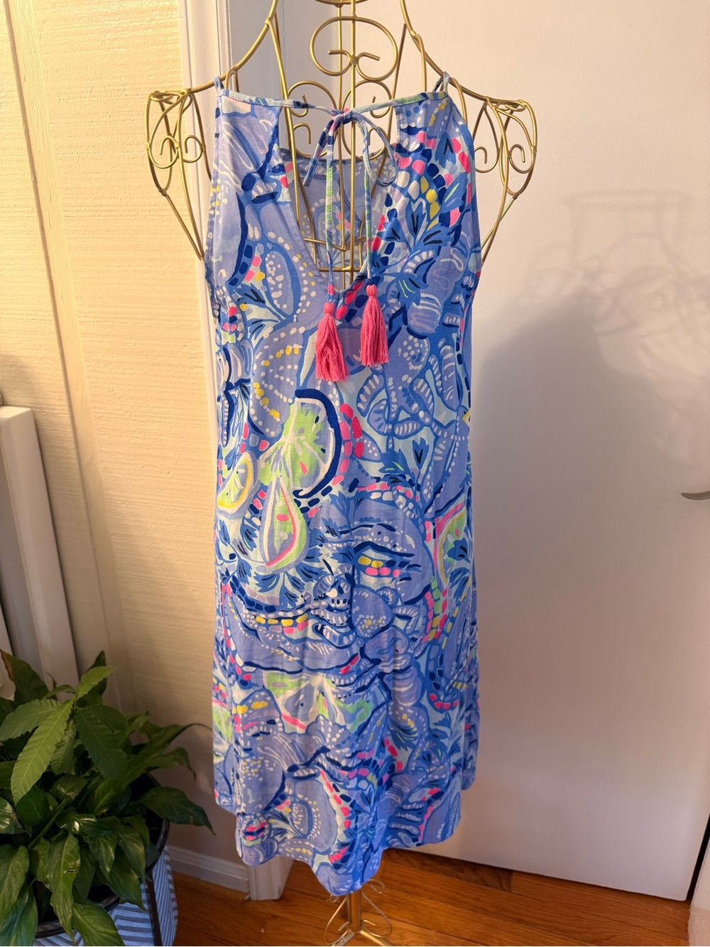 Lilly Pulitzer Pink Label Blue Floral dress - XS - Picture 2 of 3